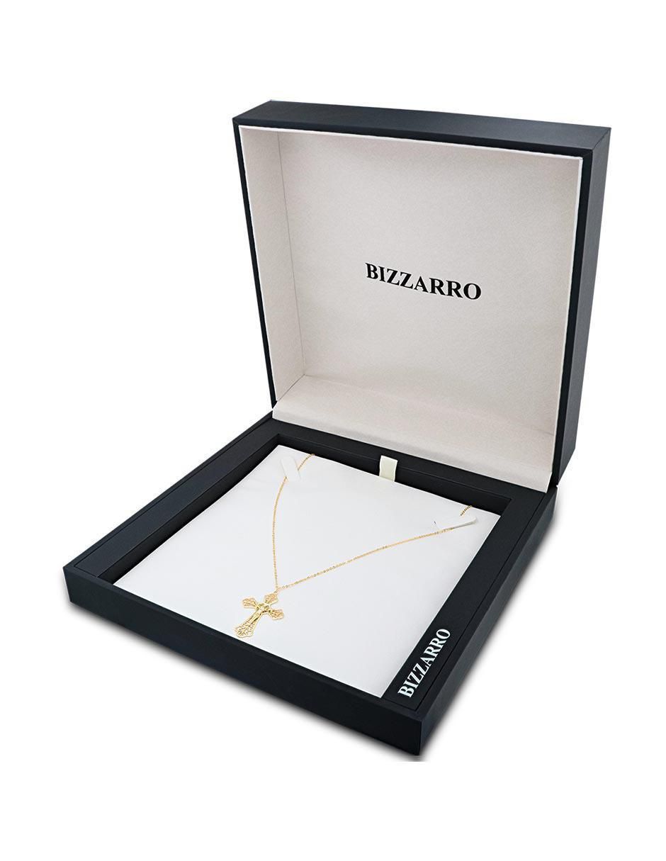 Collar con dije de cruz de oro amarillo 14 k 4