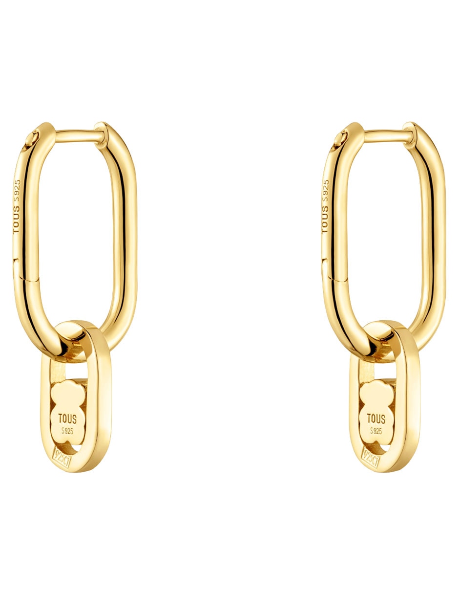 Aretes de Aro oso Camille de plata P 925 con acabado baño de oro amazonita 5