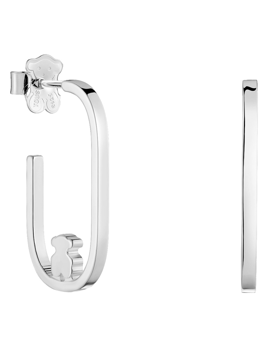Aretes de oso Camille de plata p 925 con acabado brillante Aretes de oso Camille de plata p 925 con acabado brillante