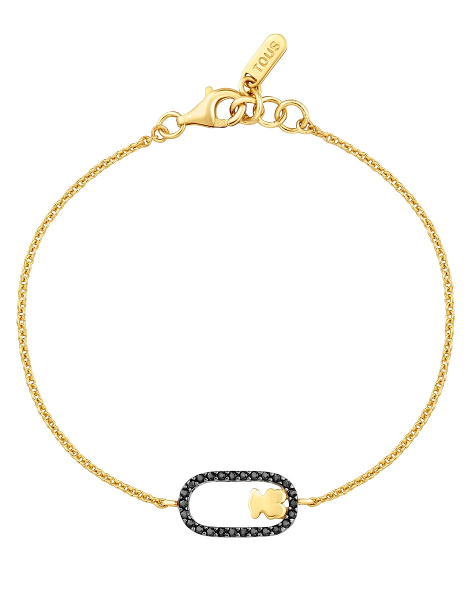 Pulsera de plata con espinela P 925 Camille acabado baño de oro