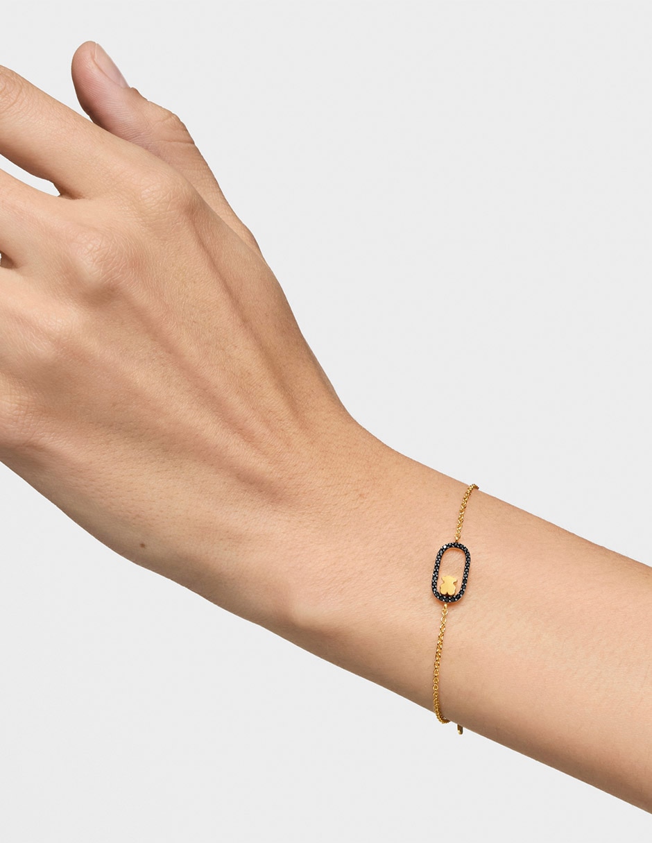 Pulsera de plata con espinela P 925 Camille acabado baño de oro 6