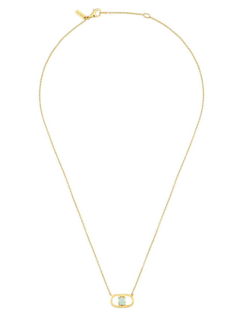 Collar de oso Camille de plata P 925 con acabado baño de oro 2