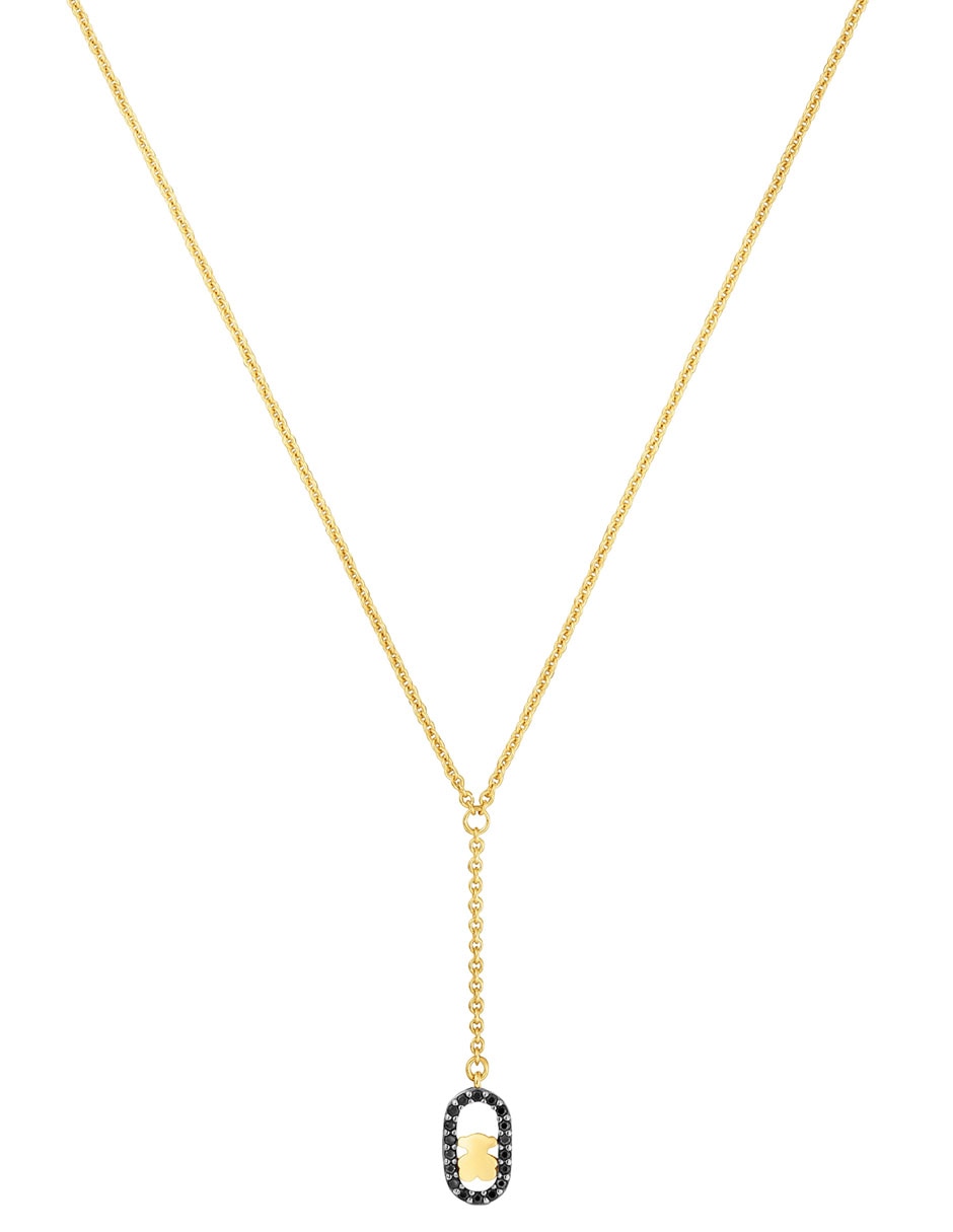 Collar de oso Camille de plata P 925 con acabado baño de oro
