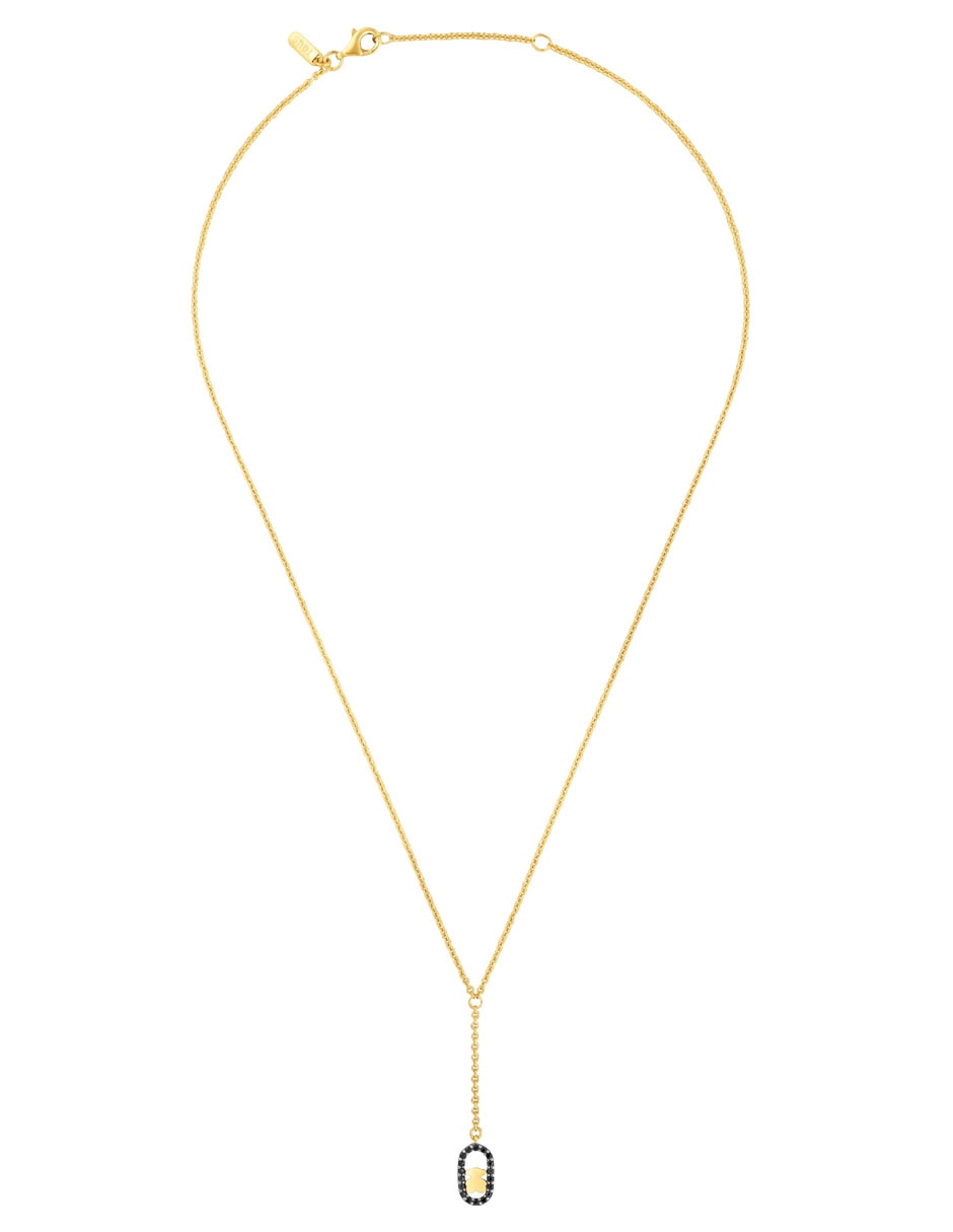 Collar de oso Camille de plata P 925 con acabado baño de oro 2
