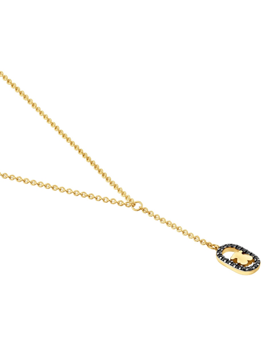 Collar de oso Camille de plata P 925 con acabado baño de oro 3