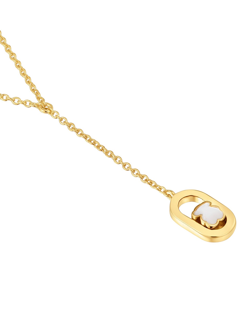 Collar de oso Camille de plata P 925 con acabado baño de oro 3