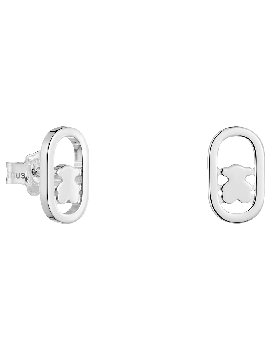 Broqueles de oso Camille de plata p 925 con acabado brillante