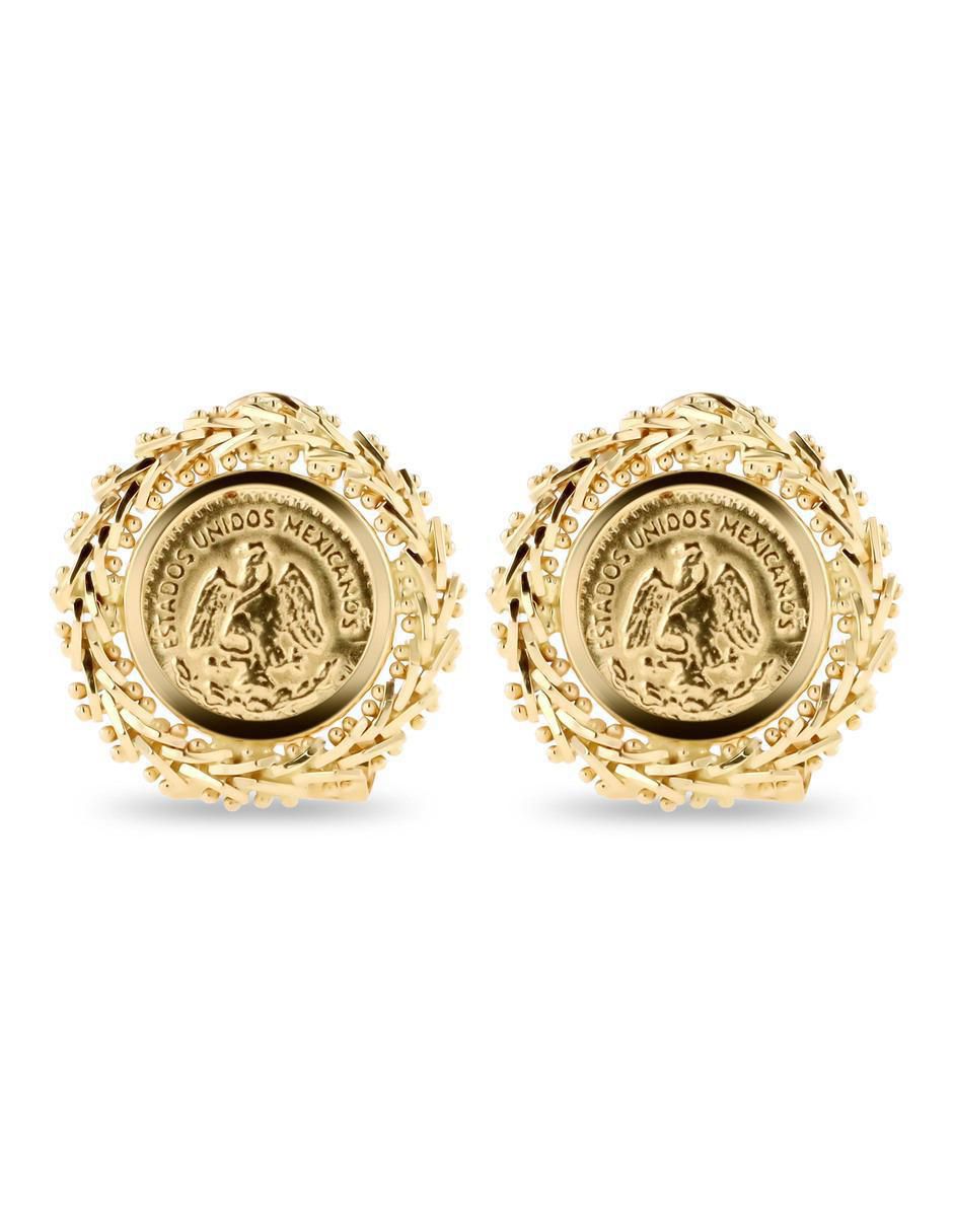 Broqueles de redonda de oro amarillo 14 k con acabado brillante Broqueles de redonda de oro amarillo 14 k con acabado brillante