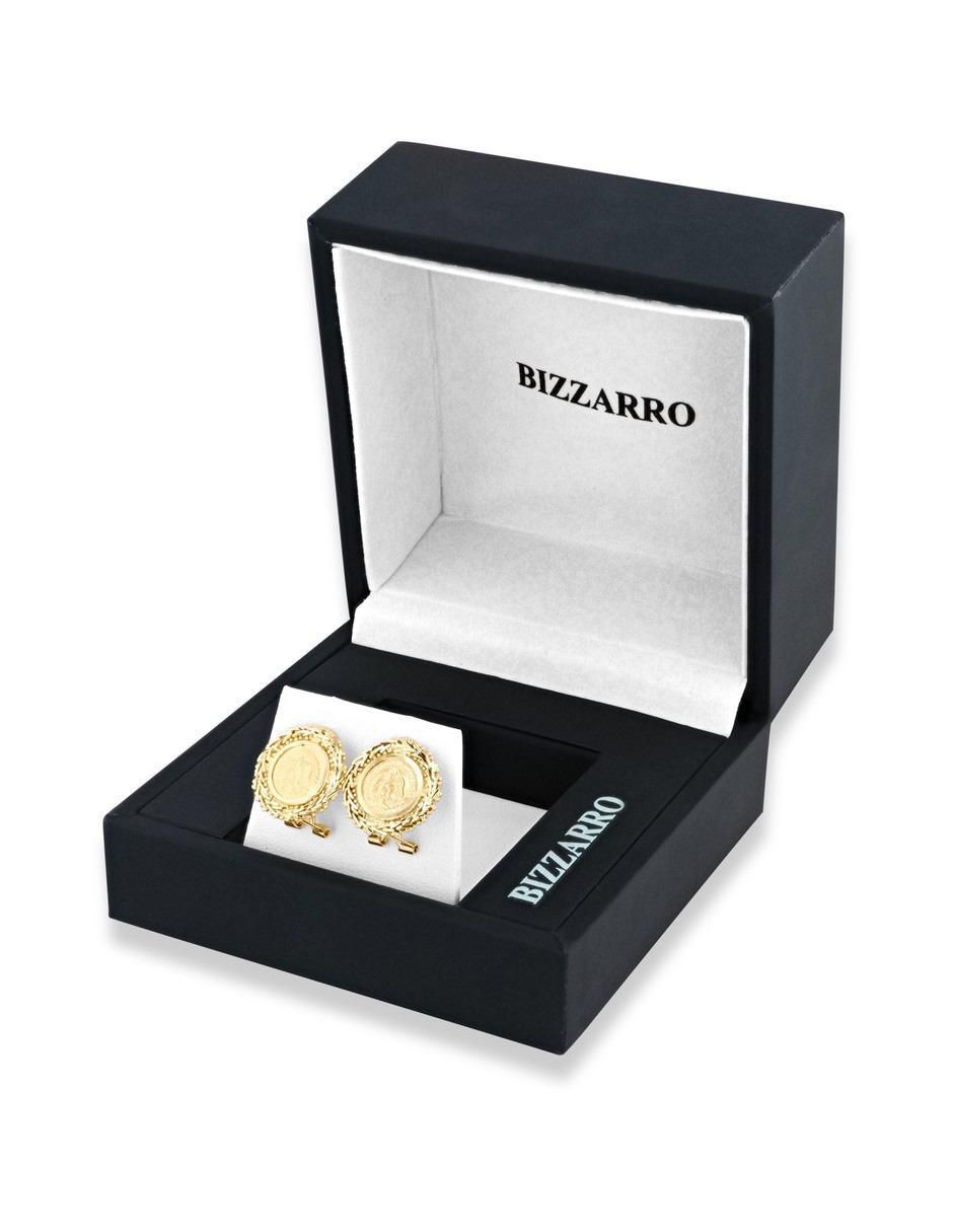 Broqueles de redonda de oro amarillo 14 k con acabado brillante 4