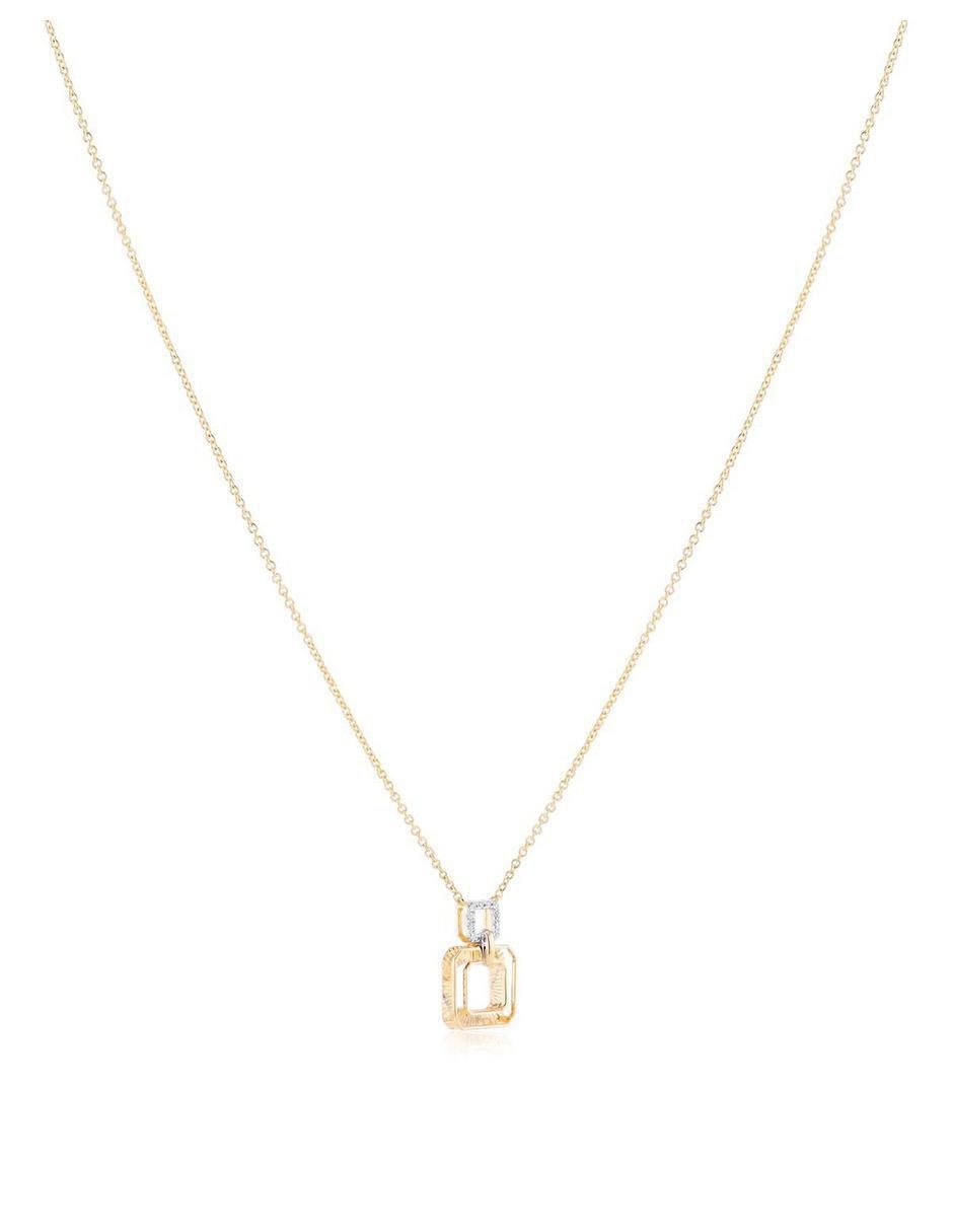 Gargantilla cuadrada de oro amarillo 14 k