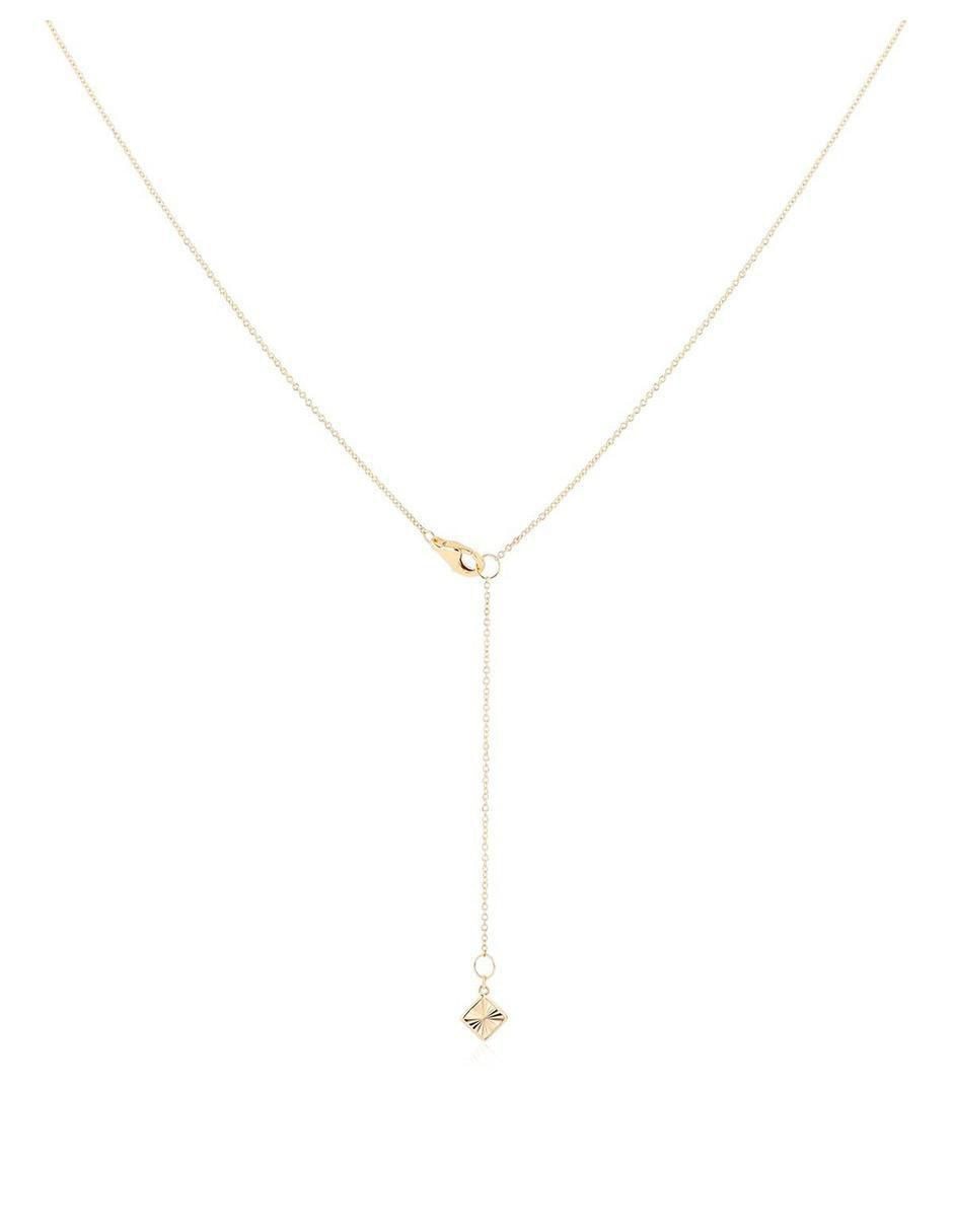 Gargantilla cuadrada de oro amarillo 14 k 2