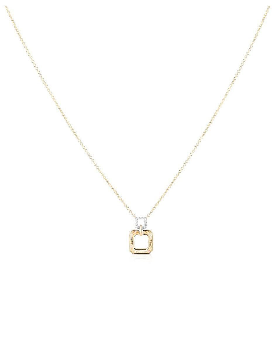 Gargantilla cuadrada de oro amarillo 14 k 4
