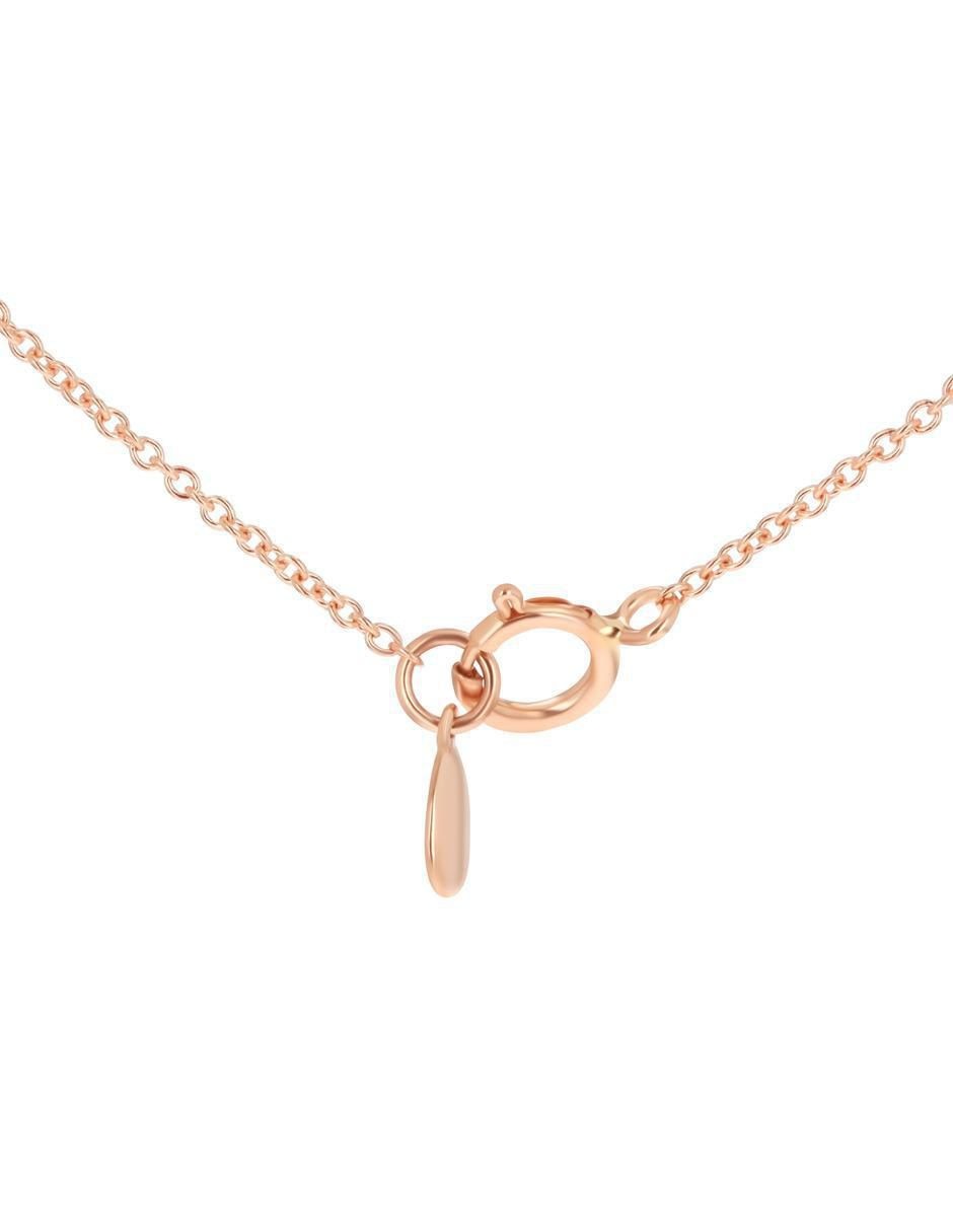 Gargantilla de corazón de oro rosa 10 k