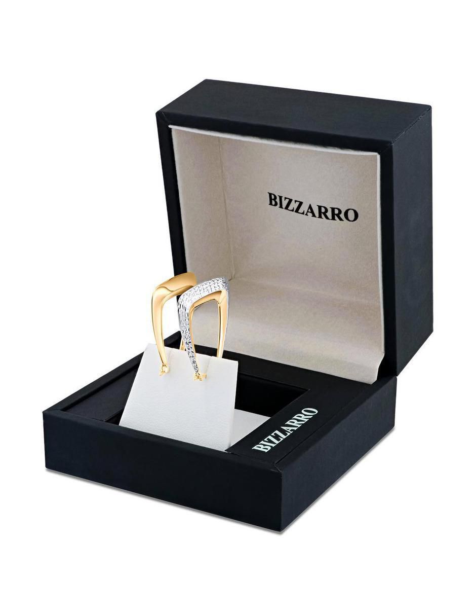 Arracadas de circular de oro blanco 14 k con acabado brillante 4