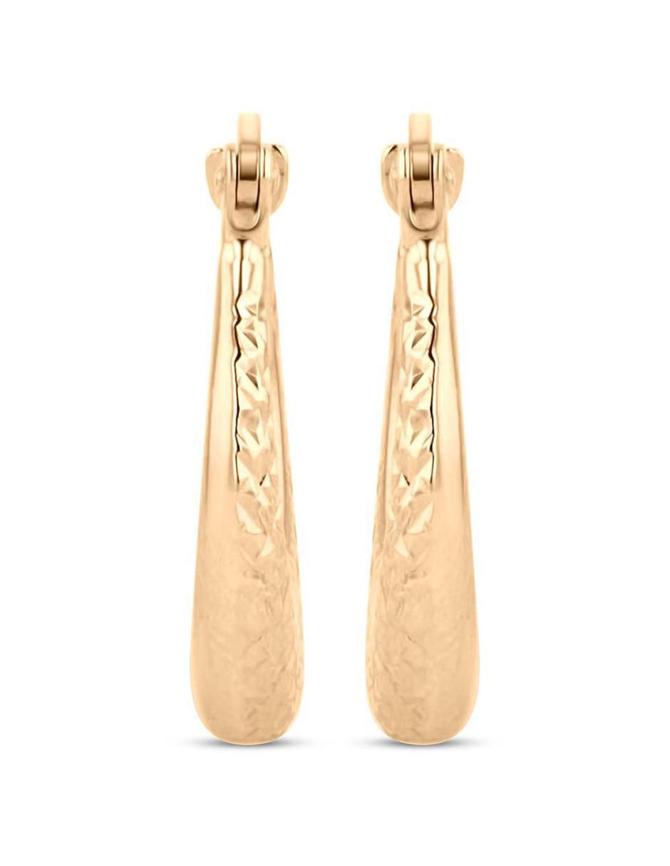 Arracadas circulares de oro amarillo 14 k con acabado brillante Arracadas circulares de oro amarillo 14 k con acabado brillante
