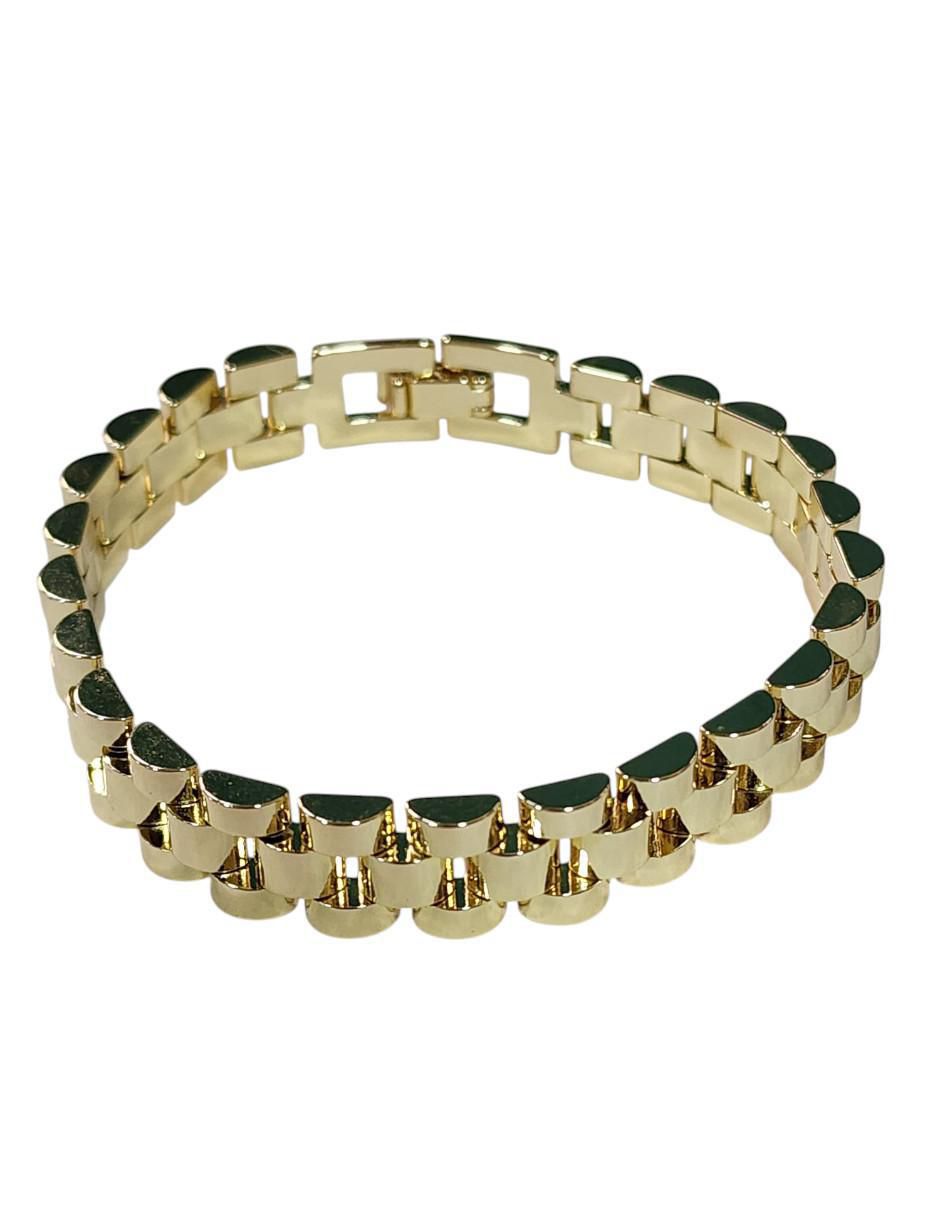 Pulsera de oro laminado 14 k acabado brillante Pulsera de oro laminado 14 k acabado brillante