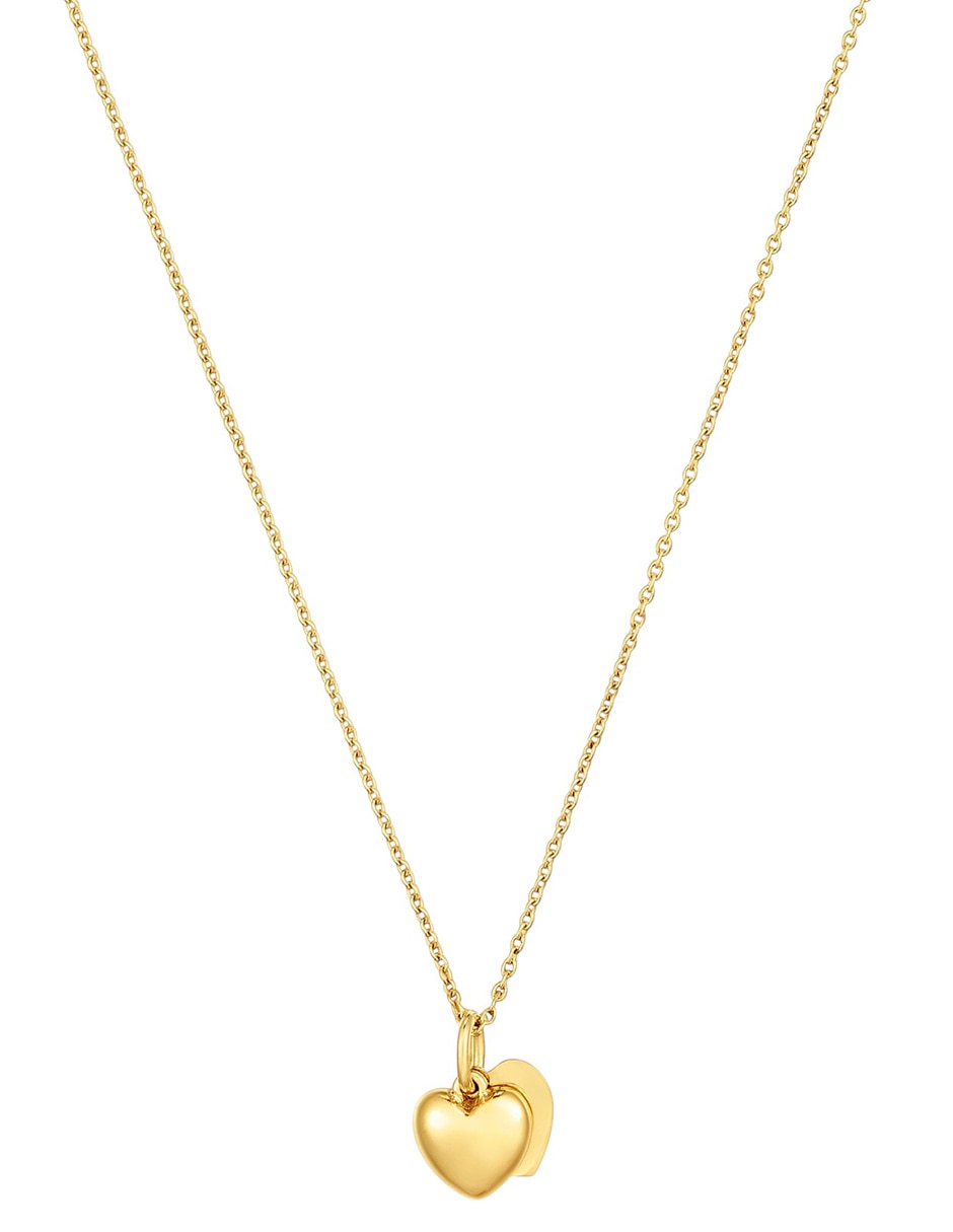 Collar de corazón flechazo de oro amarillo 14 k