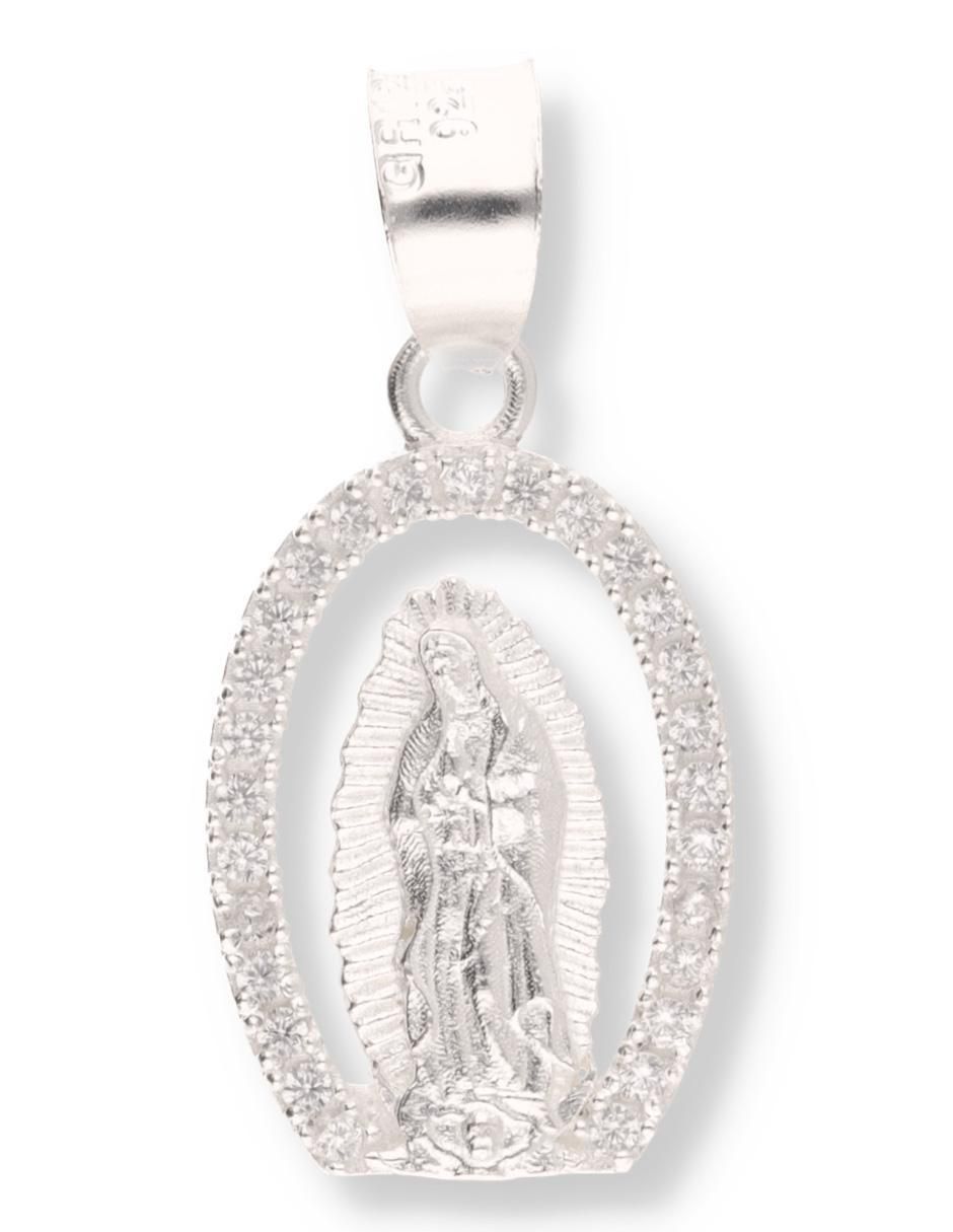 Dije ovalada Virgen de Guadalupe de plata P 925