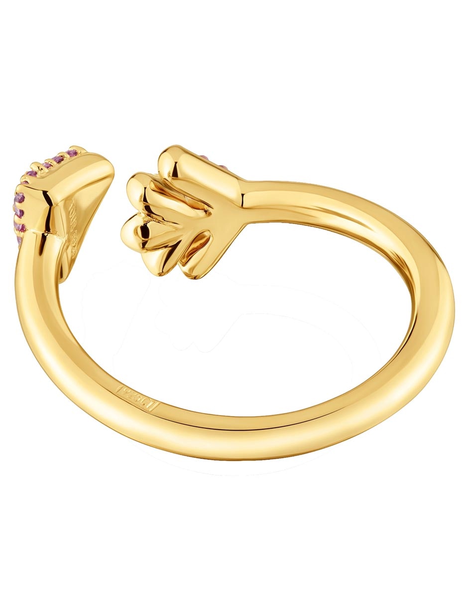 Anillo con gema de flecha Flechazo P 925 de plata rodolita brillante 3