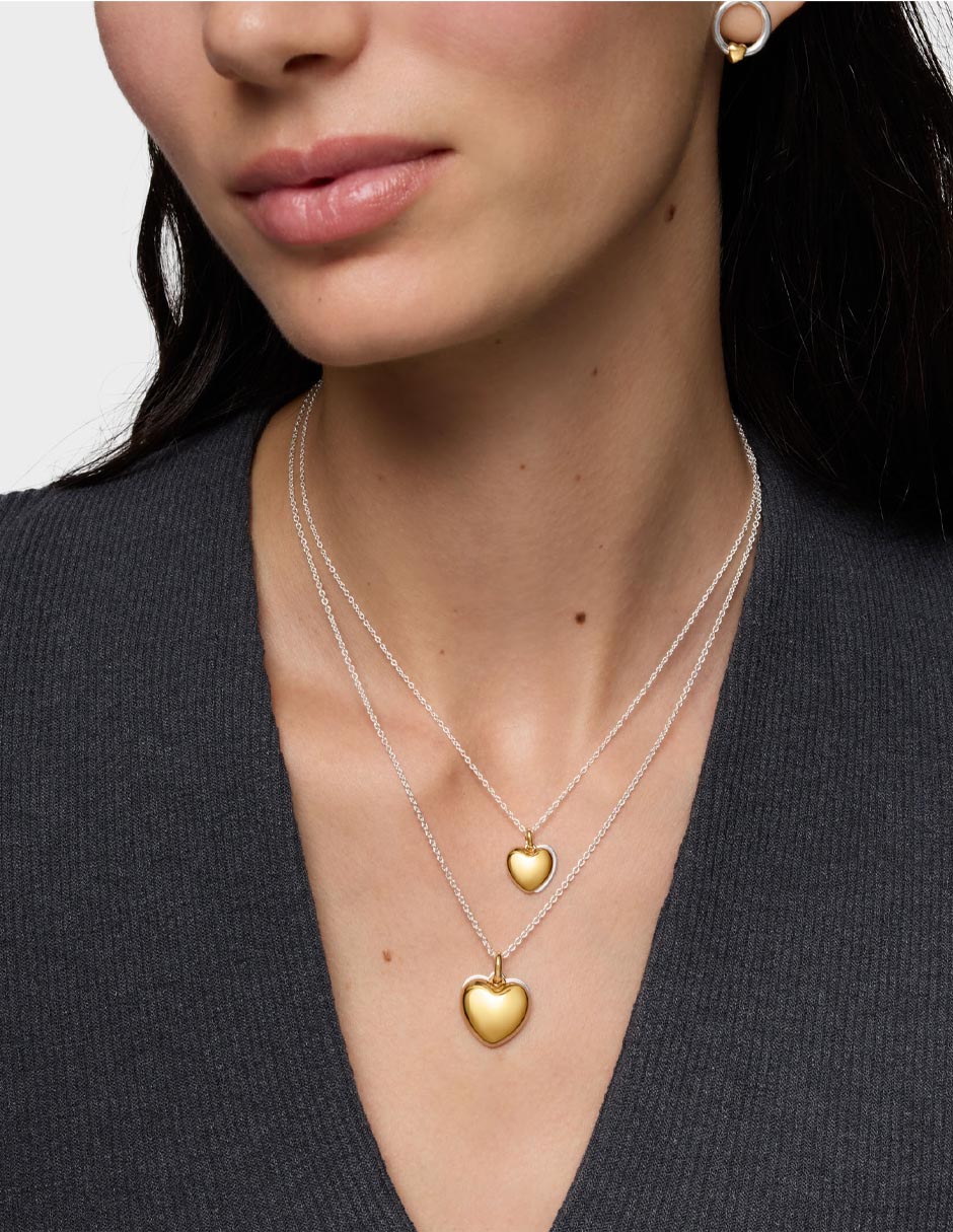 Collar de corazón Flechazo de plata P 925 6