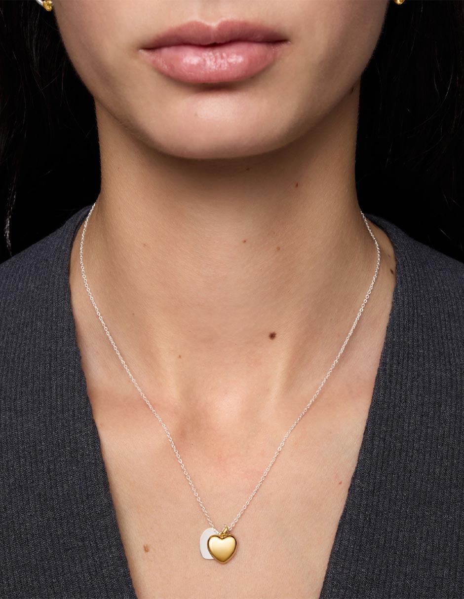 Collar de corazón Flechazo de plata P 925 8