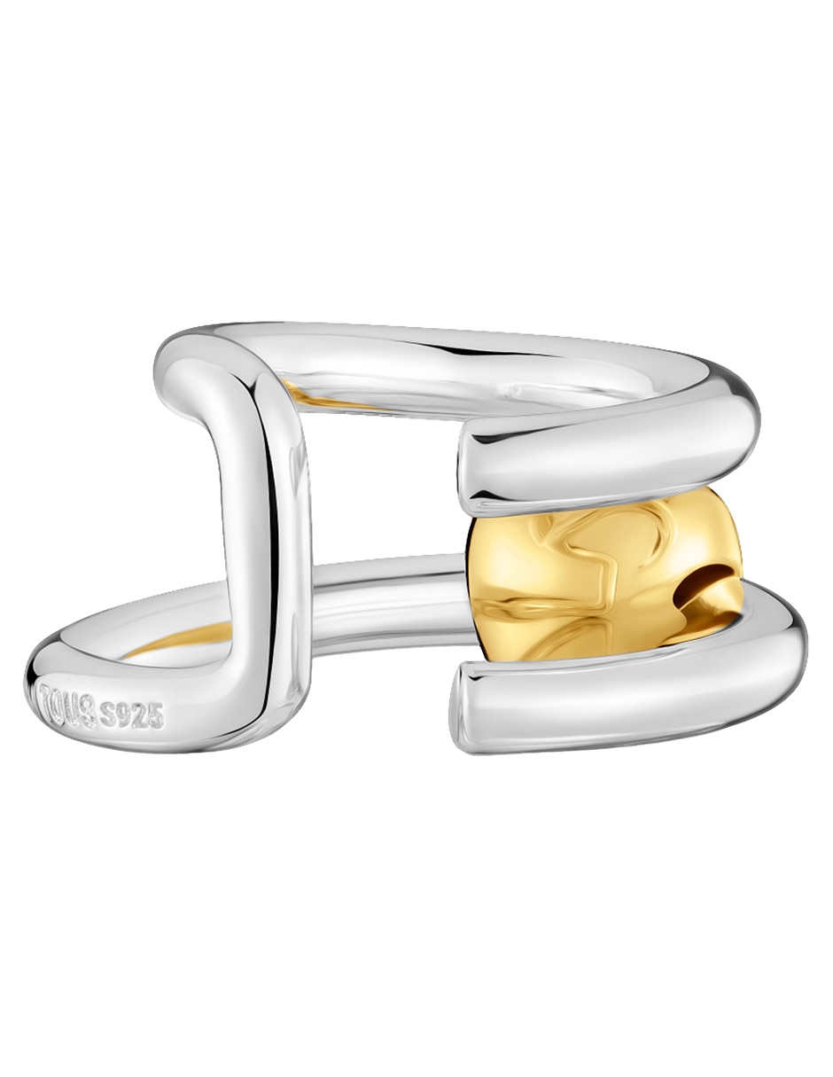 Ear cuff de corazón Flechazo de plata P 925 con acabado brillante 3