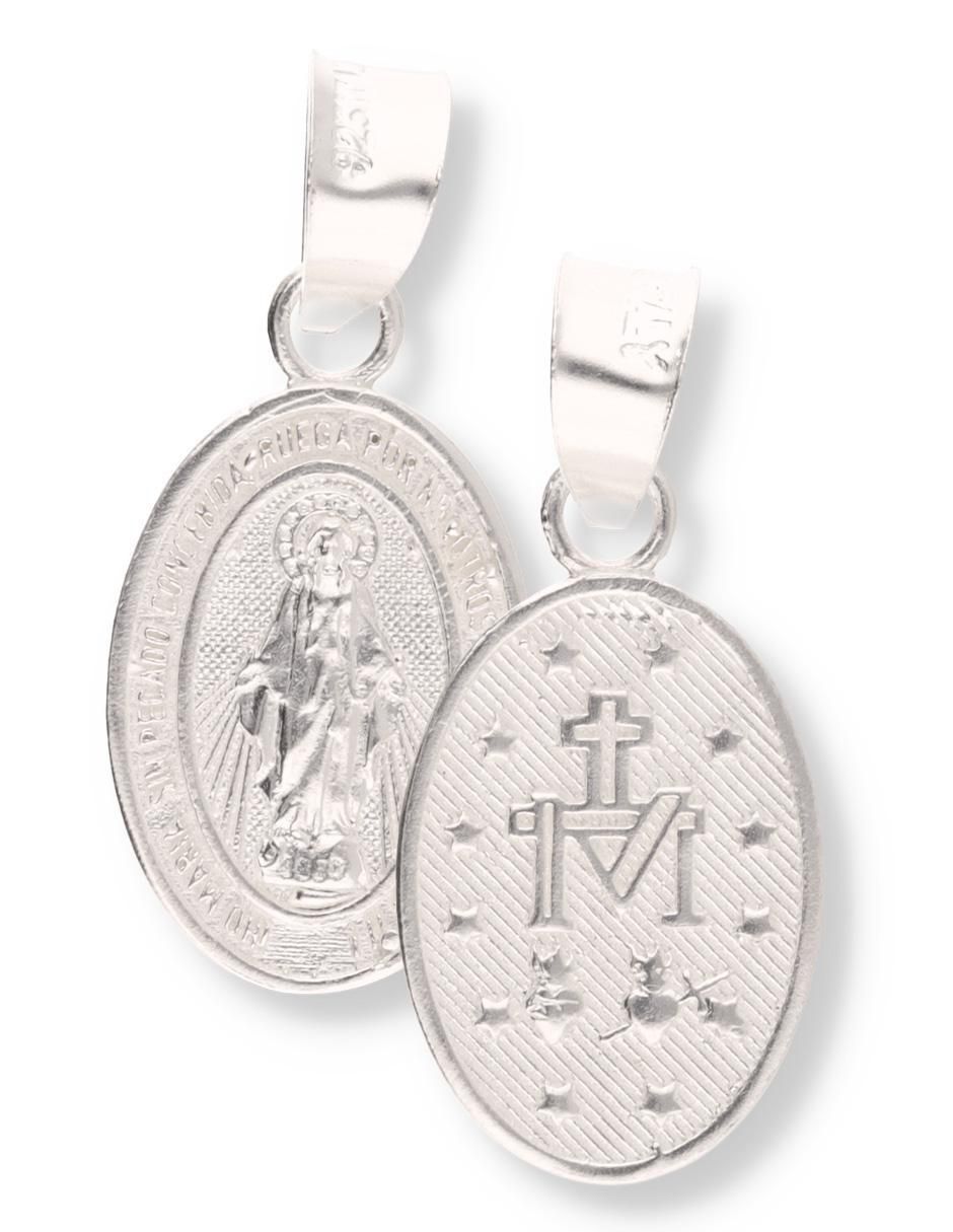 Dije ovalado Virgen María de plata P 925 3