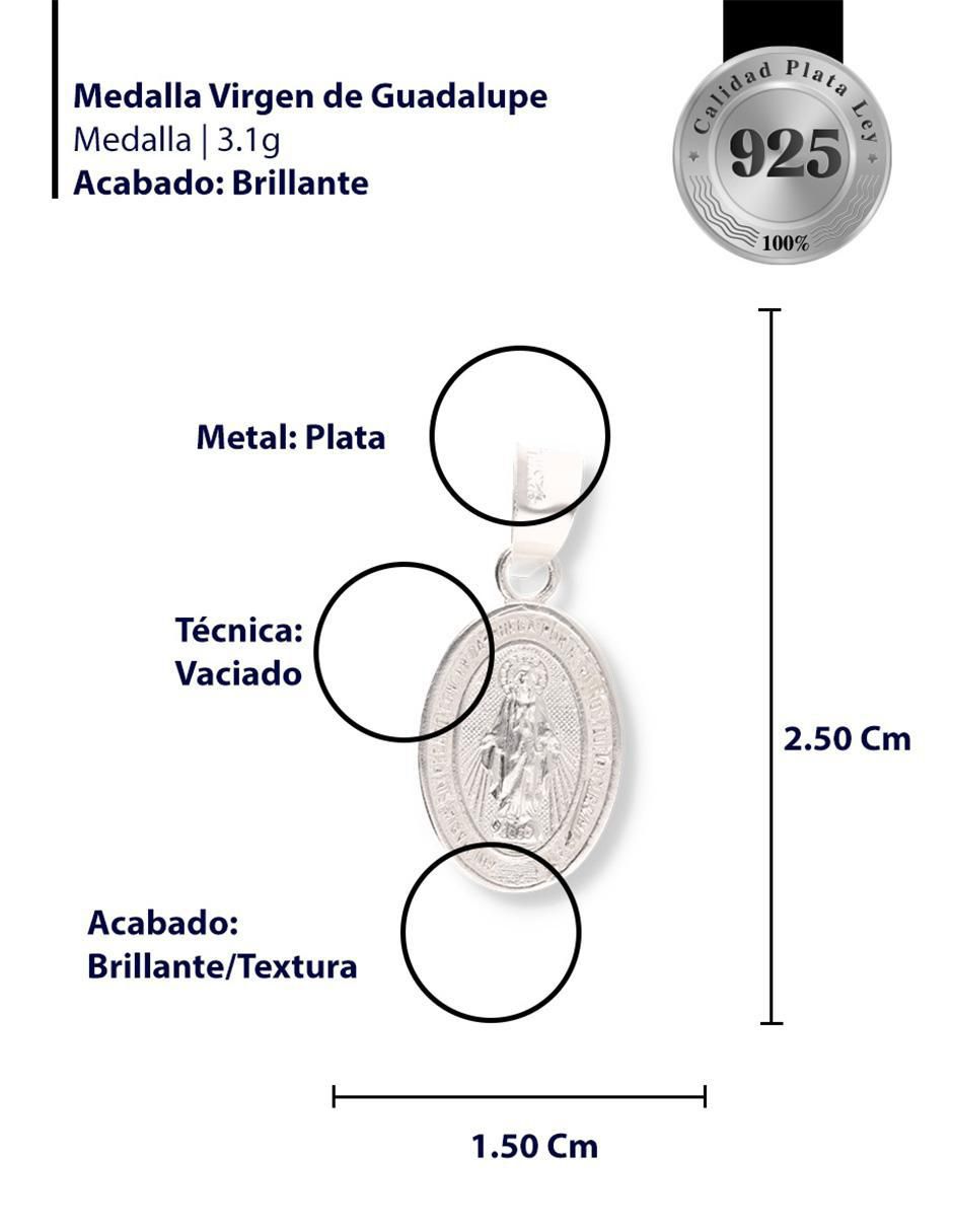 Dije ovalado Virgen María de plata P 925 4