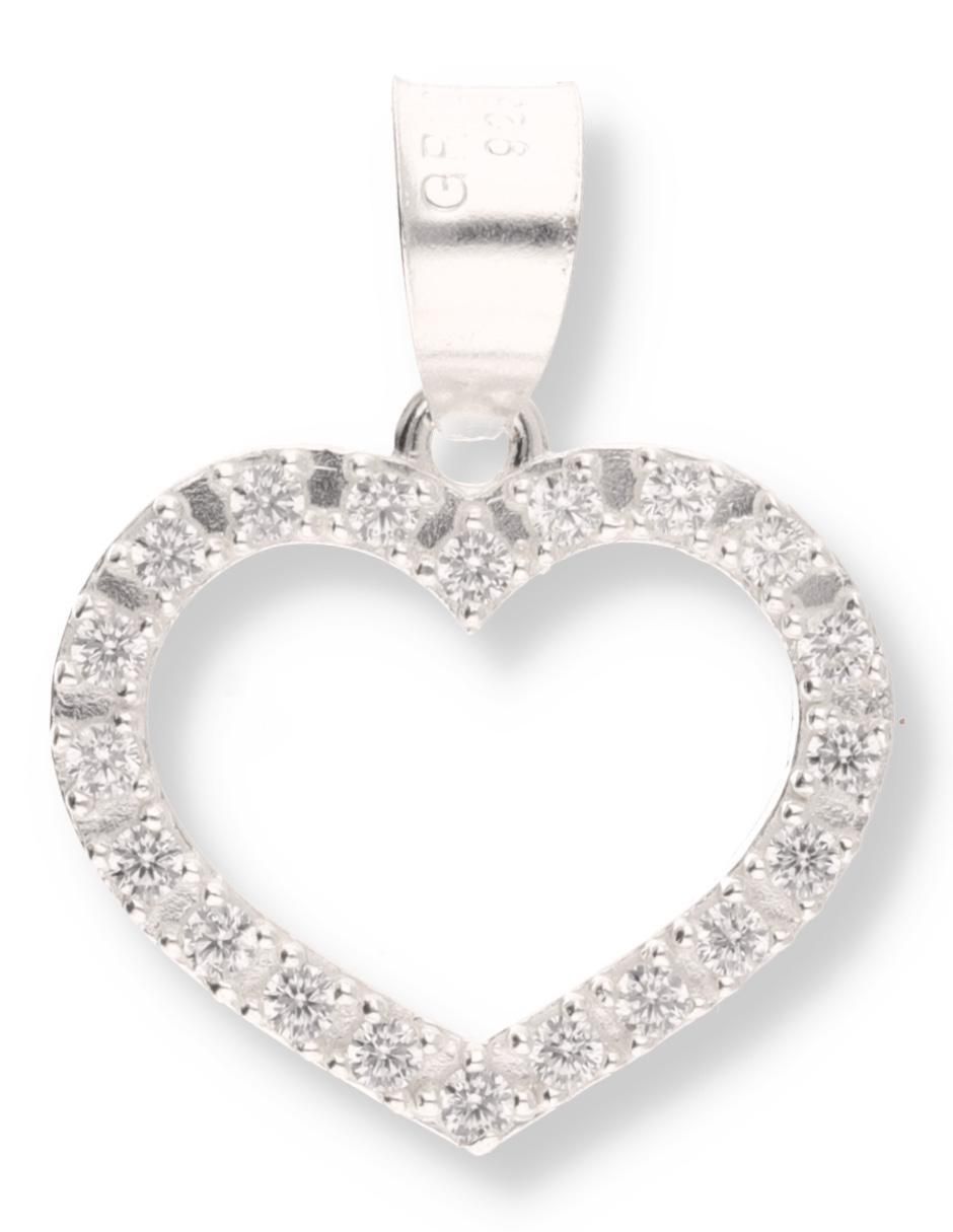 Dije de corazón Love de plata P 925 circonita Dije de corazón Love de plata P 925 circonita