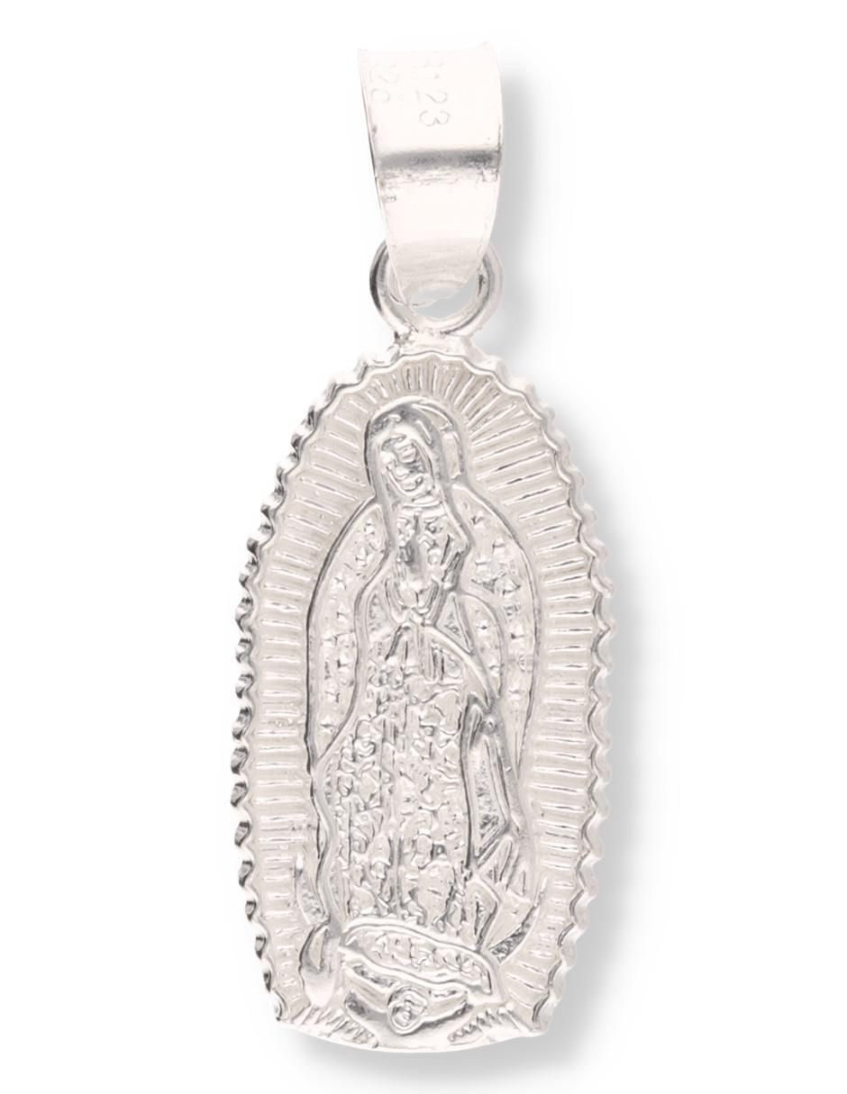 Dije ovalado Virgen de Guadalupe de plata P 925