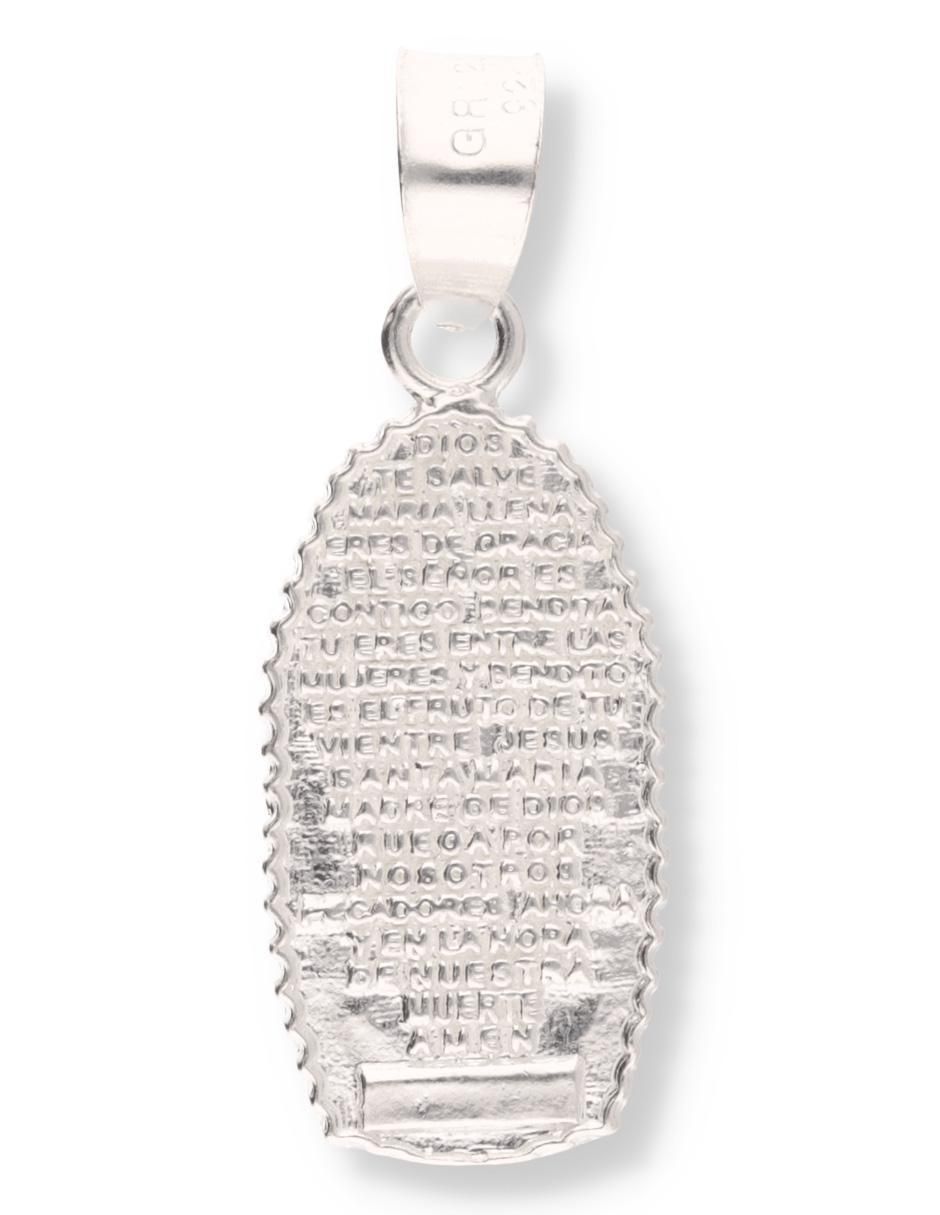 Dije ovalado Virgen de Guadalupe de plata P 925 3
