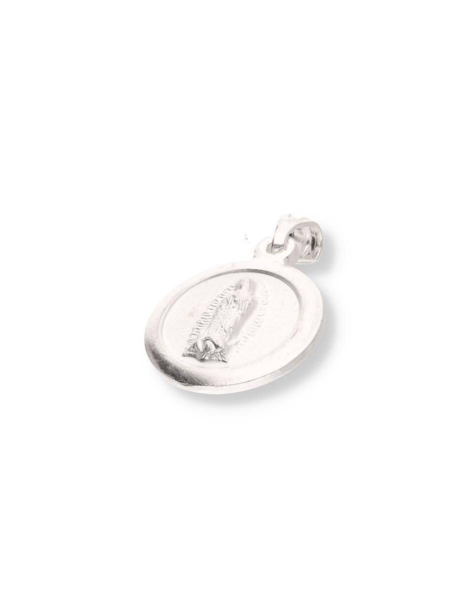 Dije redondo Virgen de Guadalupe de plata P 925 3