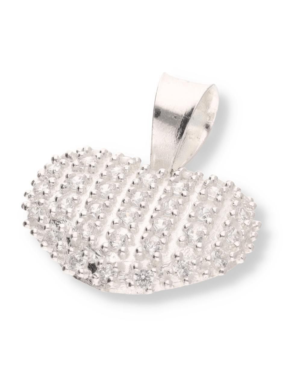 Dije de corazón Love de plata P 925 circonita 2