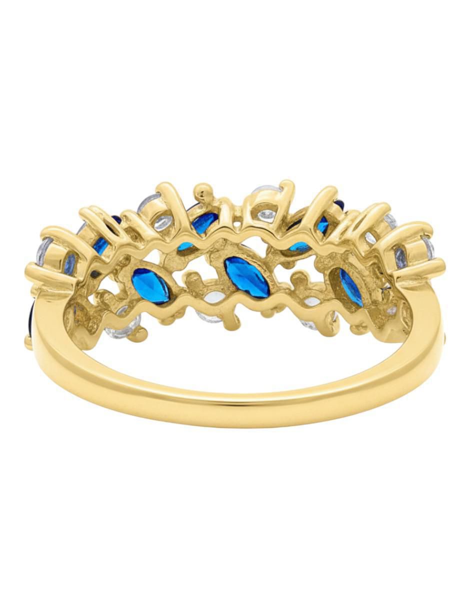 Anillo circular 10 k de oro zirconia brillante 3