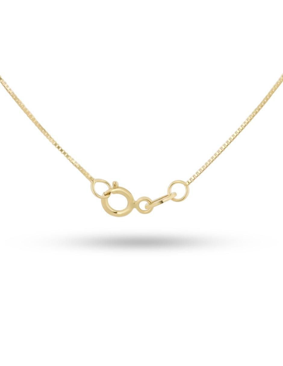 Collar con dije de letra S de oro amarillo 14 K