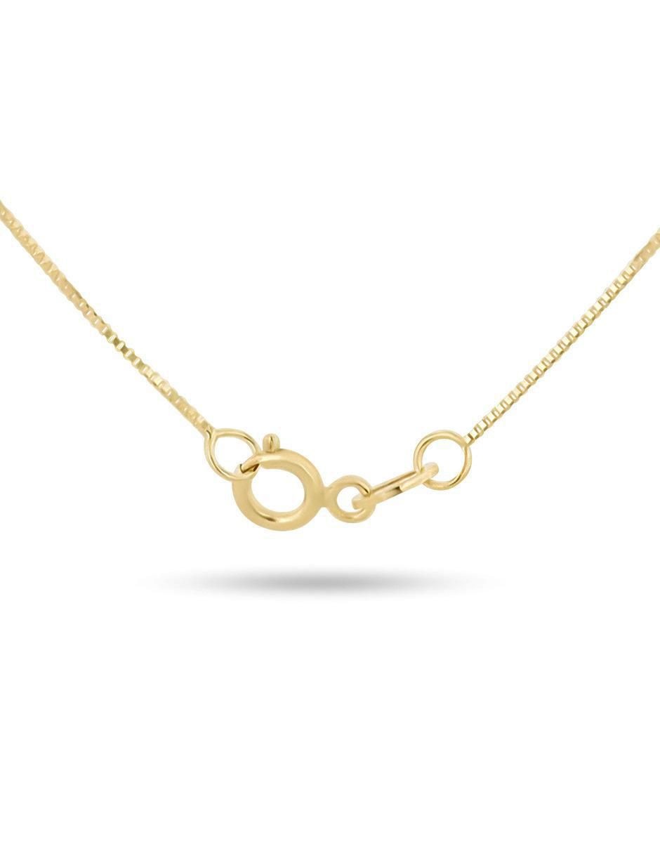 Collar con dije Letra I Joyerías Bizzarro de oro amarillo 14 K 7