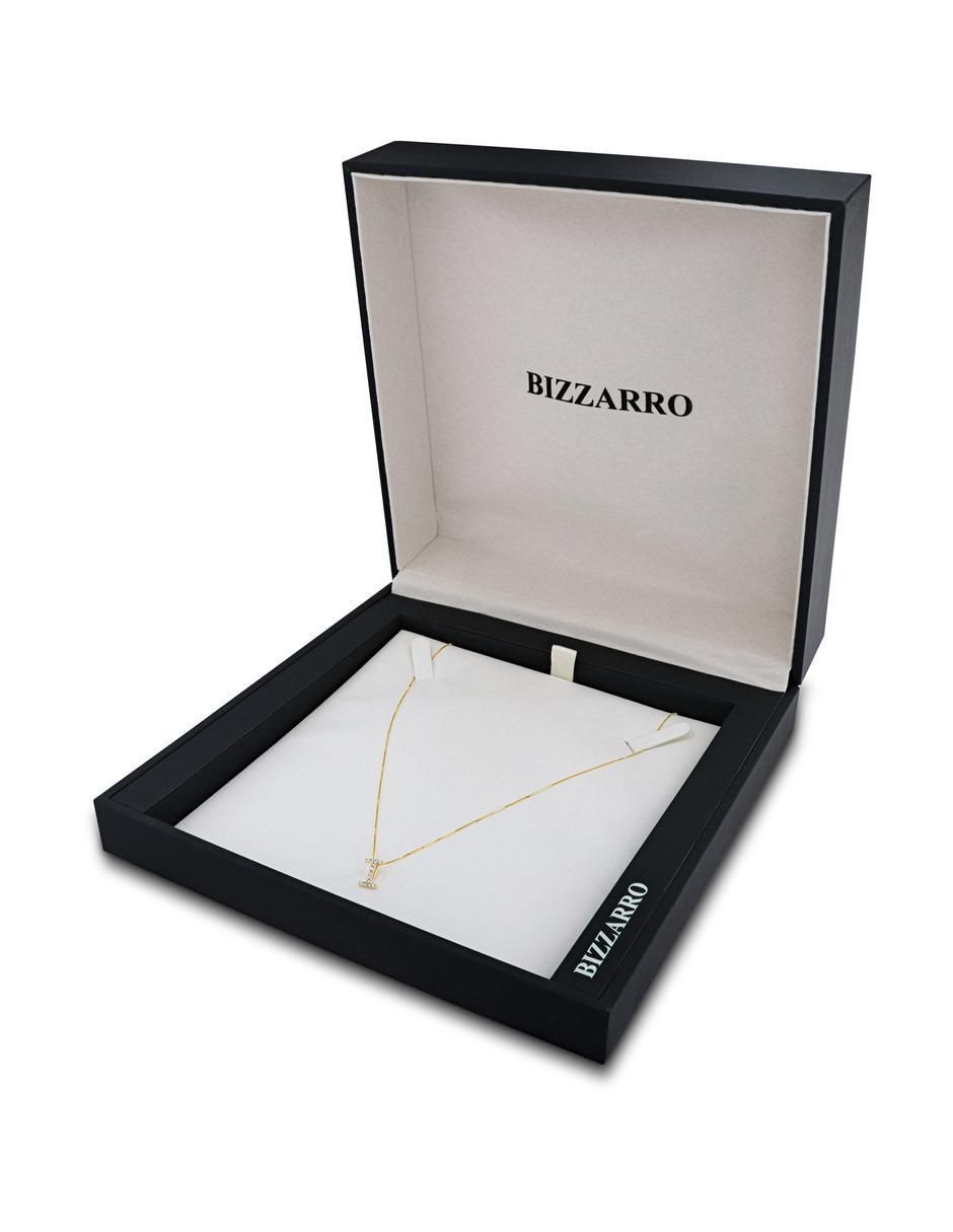 Collar con dije Letra I Joyerías Bizzarro de oro amarillo 14 K 8