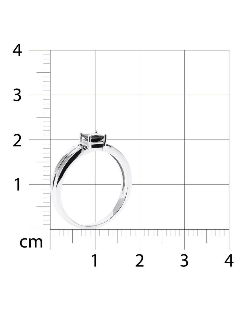 Anillo cuadrado 14 k de oro blanco zirconia brillante