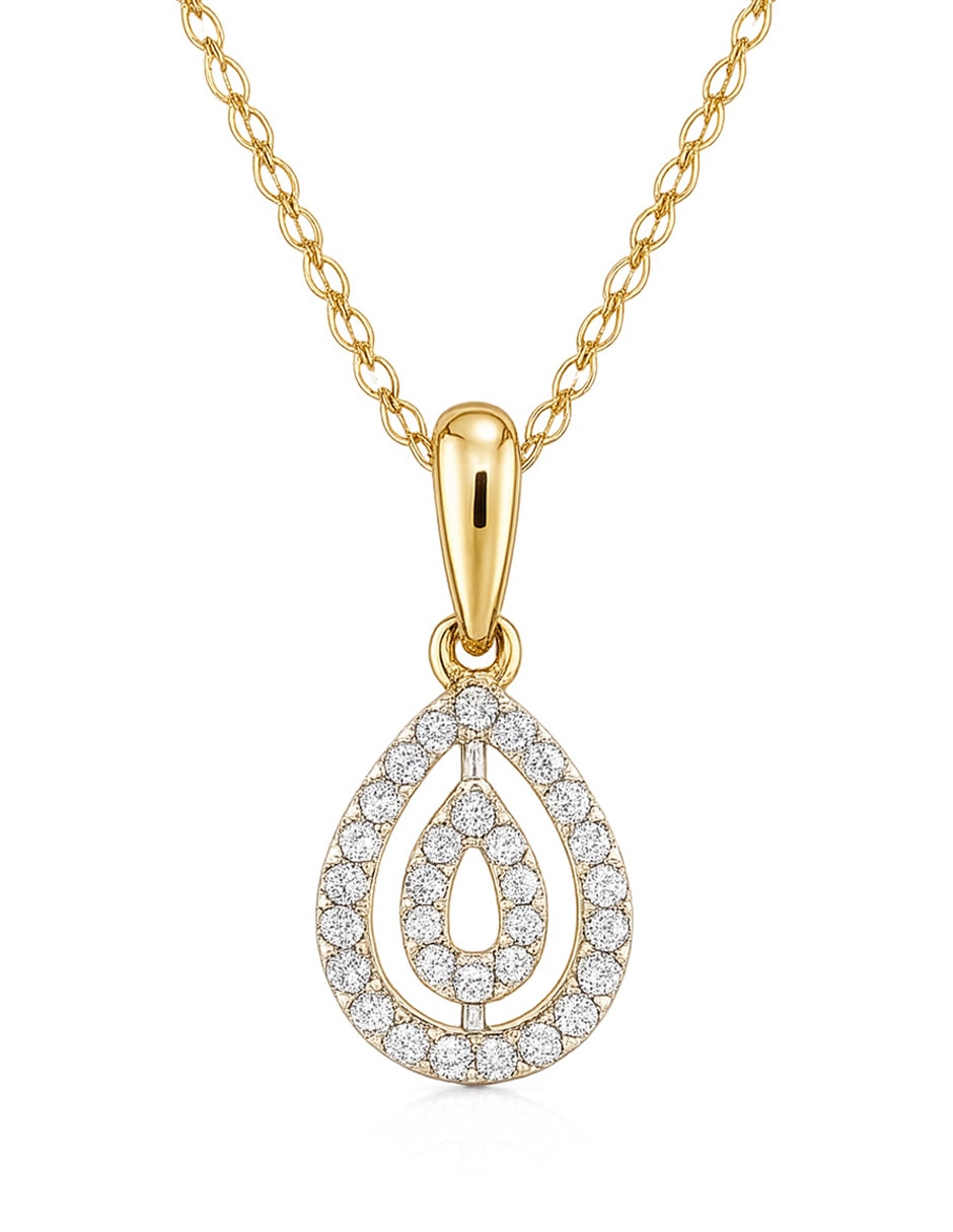 Collar de gota de oro 14 K