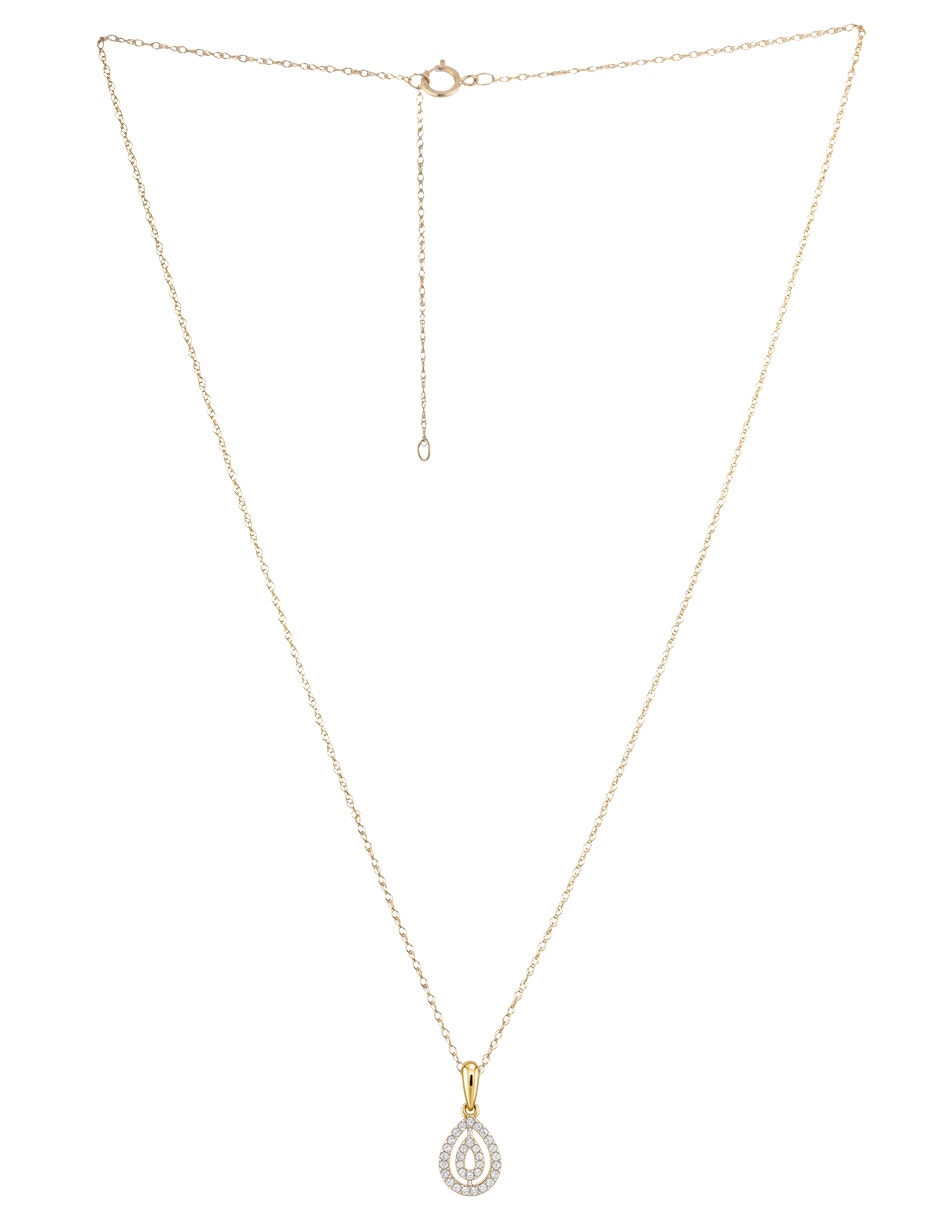 Collar de gota de oro 14 K 2