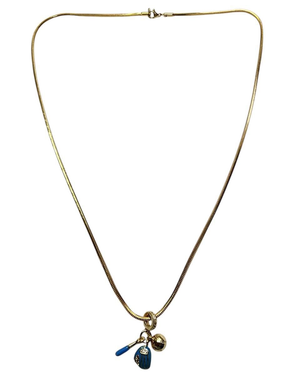 Collar con dije Béisbol de oro laminado 14 K 5