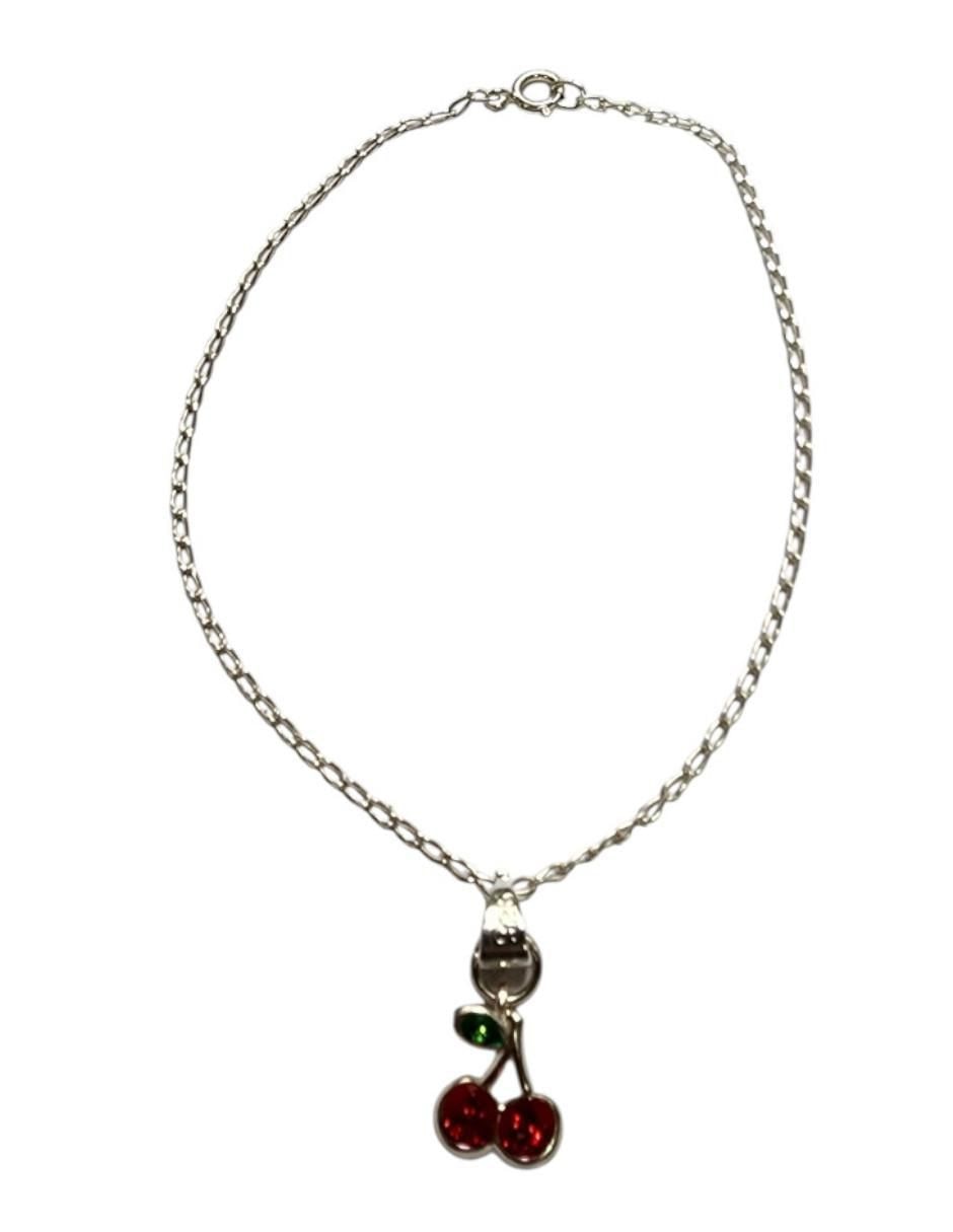 Pulsera de plata con zirconia P 925 Cereza acabado brillante