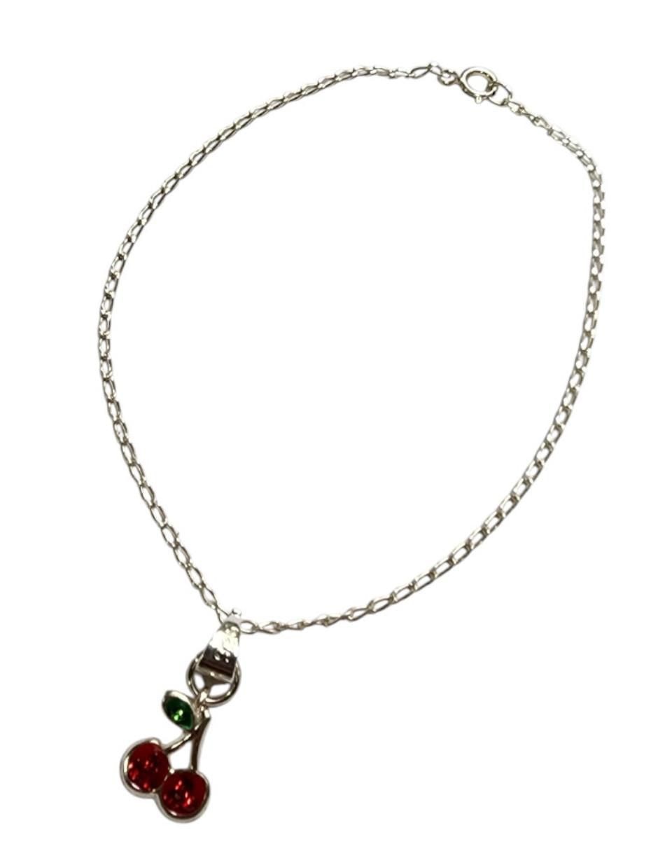 Pulsera de plata con zirconia P 925 Cereza acabado brillante 2