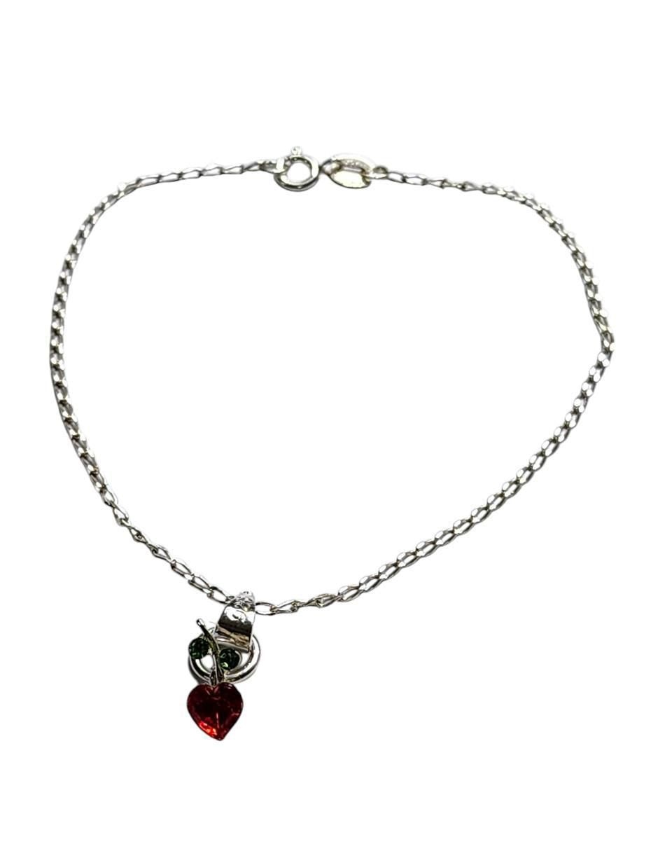 Pulsera de plata con zirconia P 925 cerezas