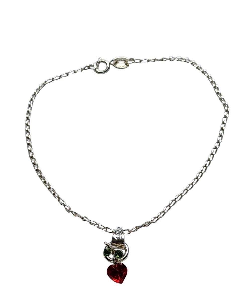 Pulsera de plata con zirconia P 925 cerezas 2