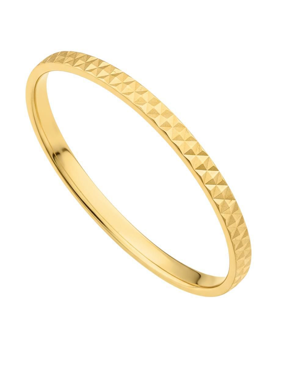 Anillo circular 10 k de oro amarillo brillante