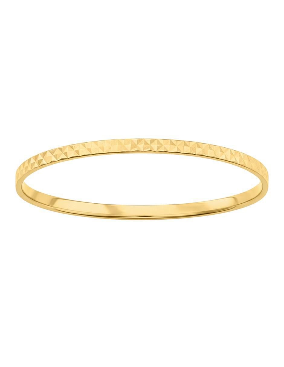 Anillo circular 10 k de oro amarillo brillante 2