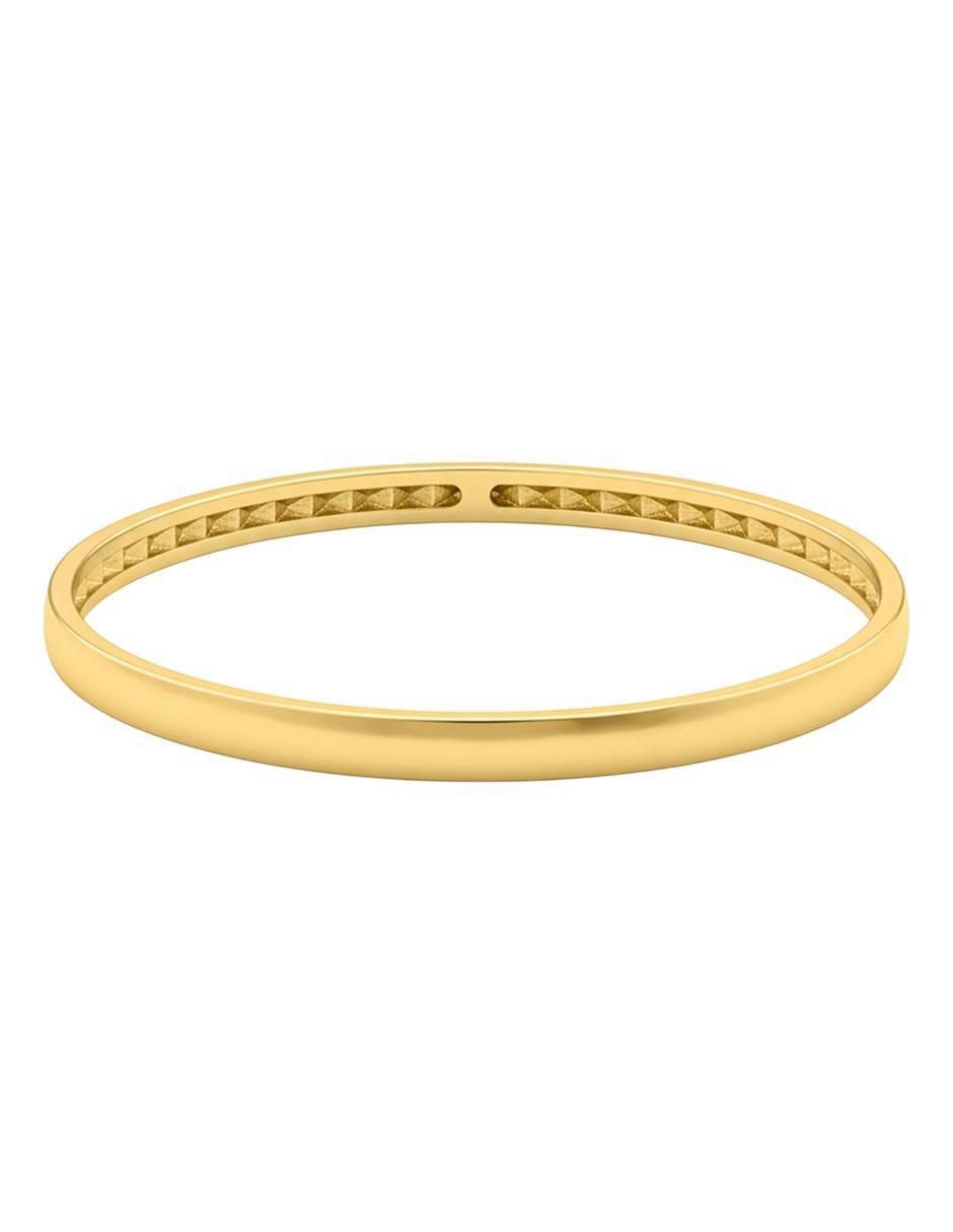 Anillo circular 10 k de oro amarillo brillante 3