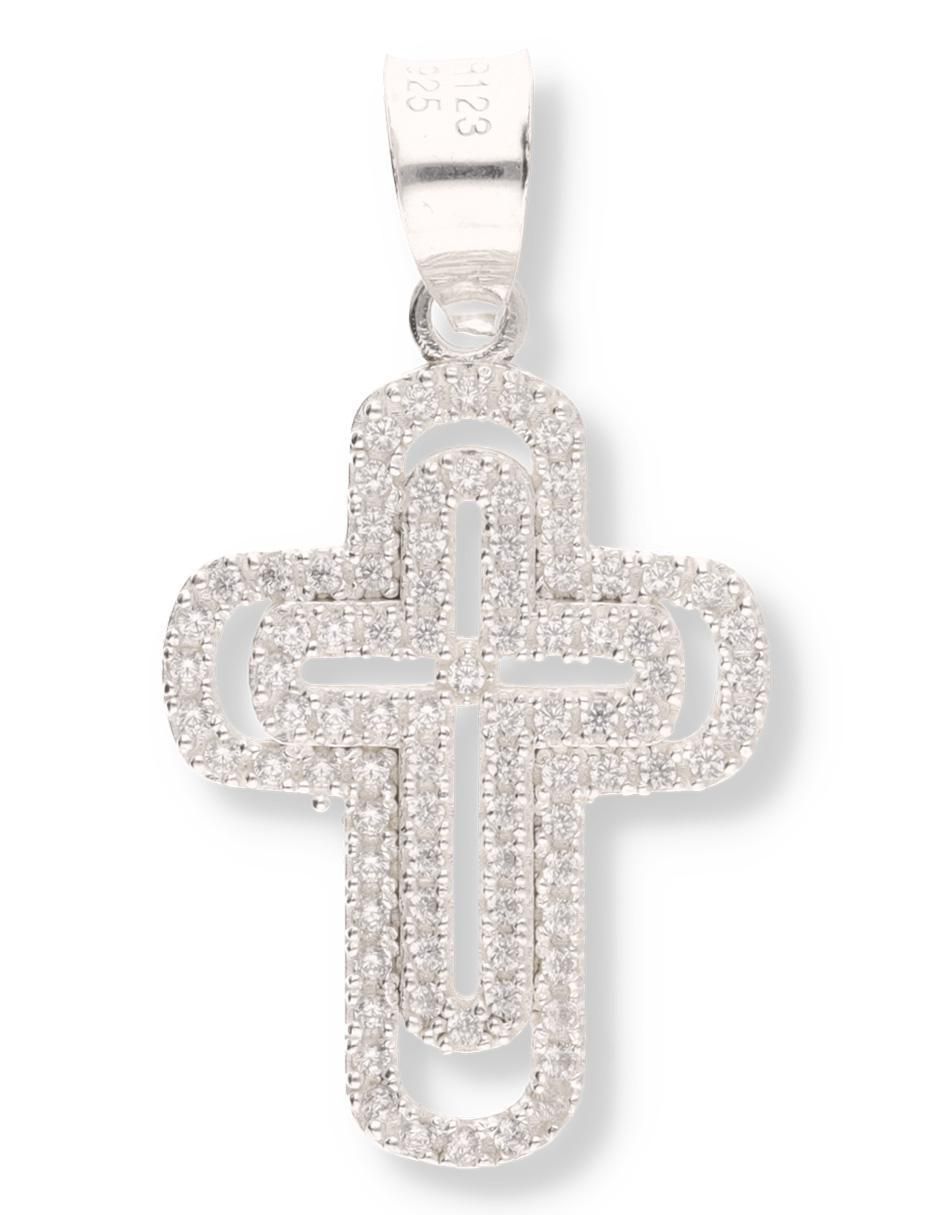 Dije de cruz de plata P 925 circonita Dije de cruz de plata P 925 circonita