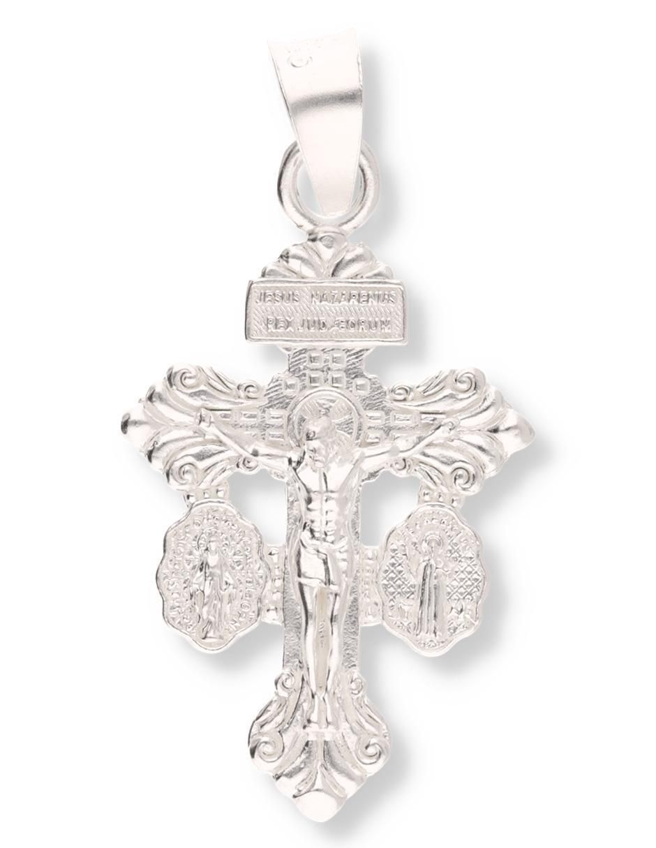 Dije de cruz Cristo de plata P 925